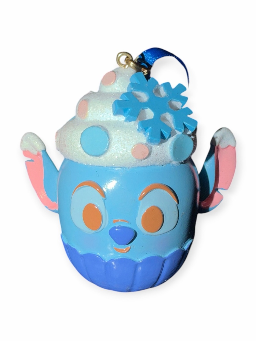 Disney Munchlings Stitch Snowflake Cupcake Sketchbook Christmas Ornament 3"